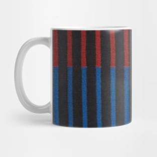 Red Blue Striping Mug